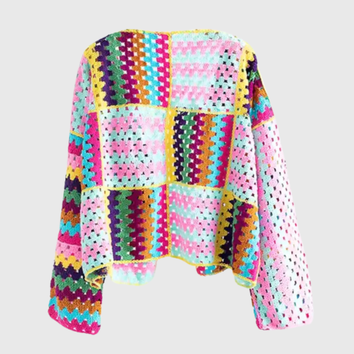 Gilet Crochet Multicolore