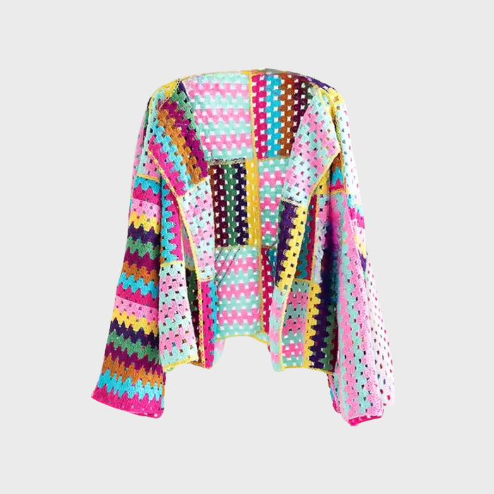 Gilet Crochet Multicolore