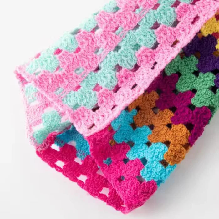 Gilet Crochet Multicolore